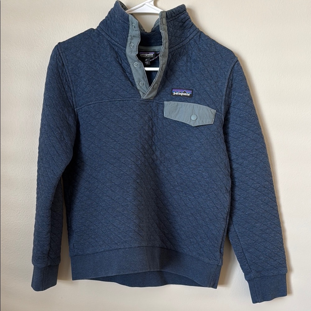 Patagonia Blue Quilted Pullover